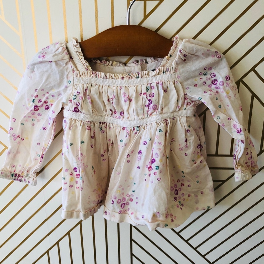 Baby Gap Floral Peasant Top, 6-12mos